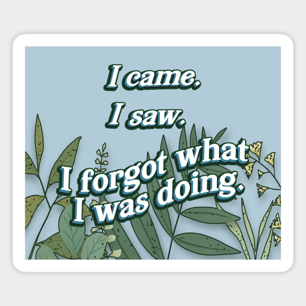 I came. I saw. I forgot. Magnet by SCL1CocoDesigns